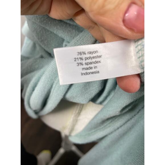 Lane Bryant, Sz. 22/24, Fits like 18, Light Blue Faux Wrap Sweater, Soft, Ruched - Picture 4 of 7